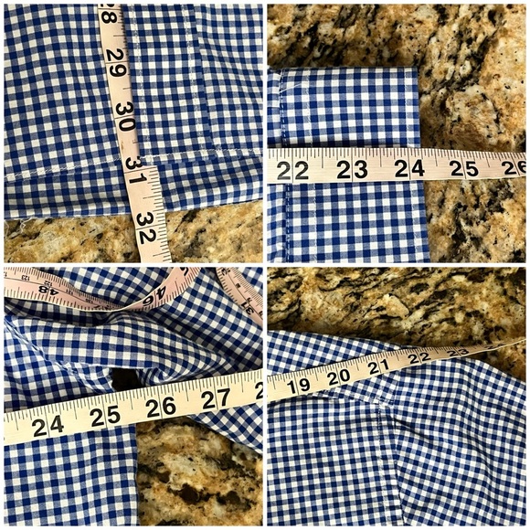 Alan Flusser Men’s Gingham Check Button Down Shirt XL Preppy Coastal Nautical - Picture 6 of 10